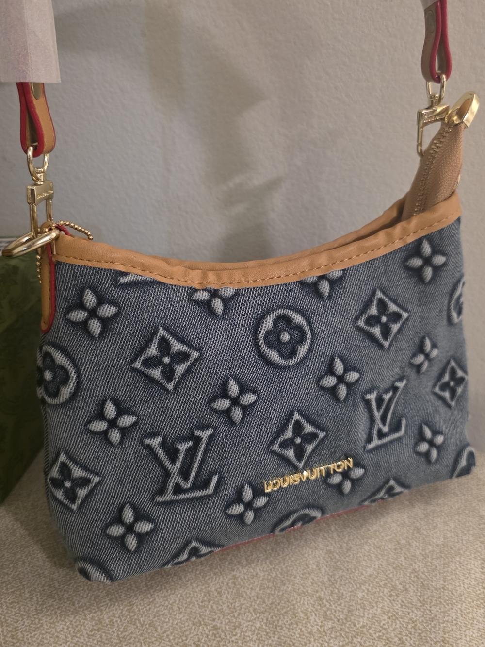 Blue Denim Shoulder Bag